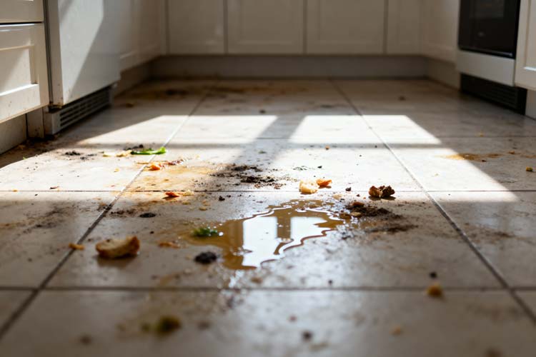 Keukenvloer schoonmaken