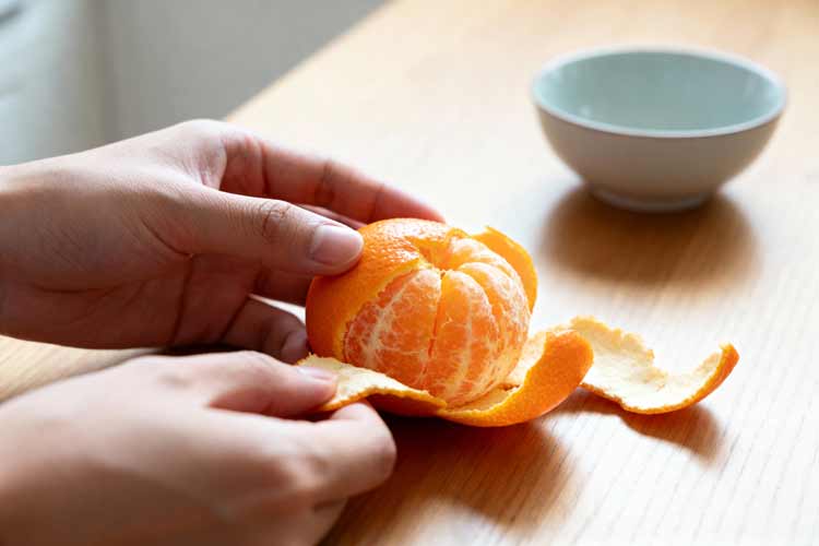 Mandarijn pellen