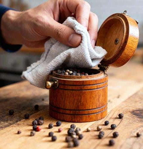 Pepermolen schoonmaken