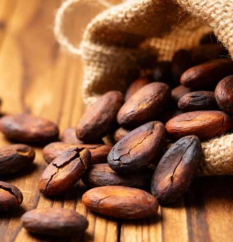 Cacaobonen roosteren