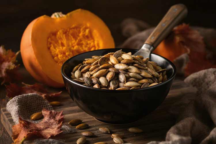 Pompoenpitten roosteren