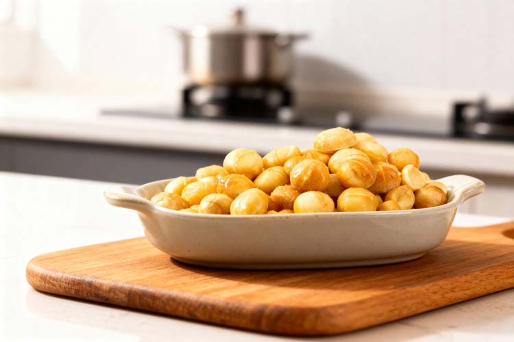 Macadamia noten roosteren