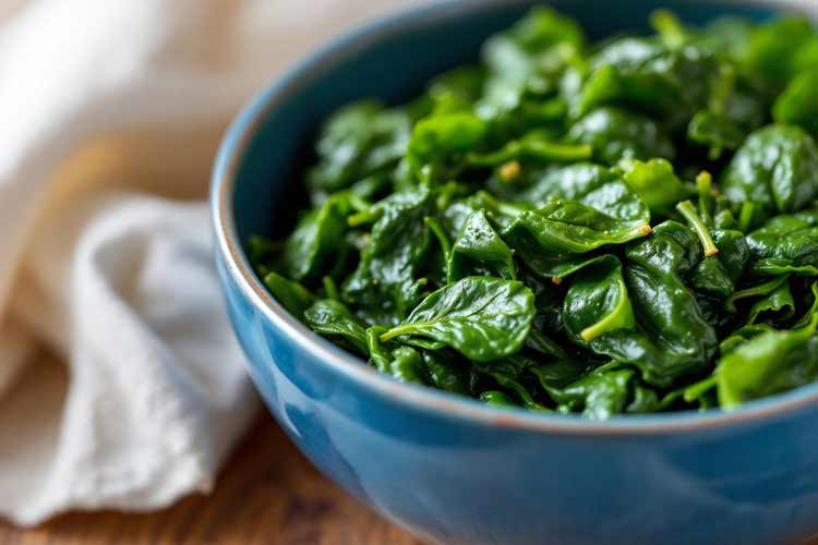 Spinazie opwarmen