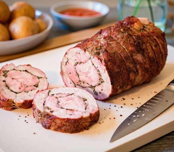 Varkensrollade braden