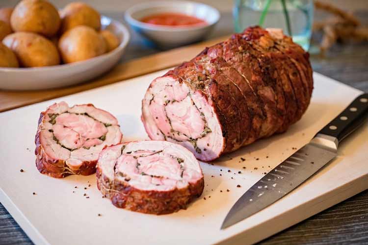 Varkensrollade braden