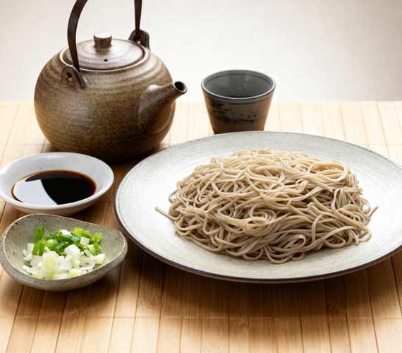 Soba noodles koken