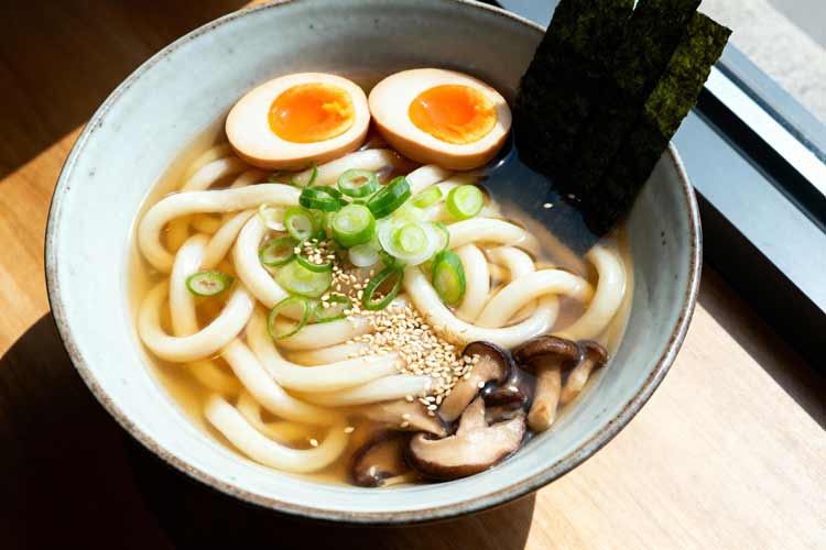 Udon noedels koken