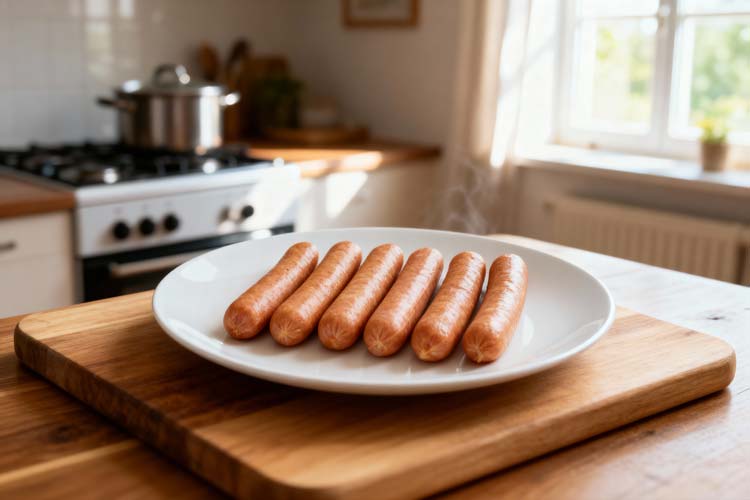 Knakworst opwarmen