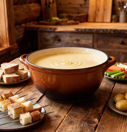Zwitserse kaasfondue maken