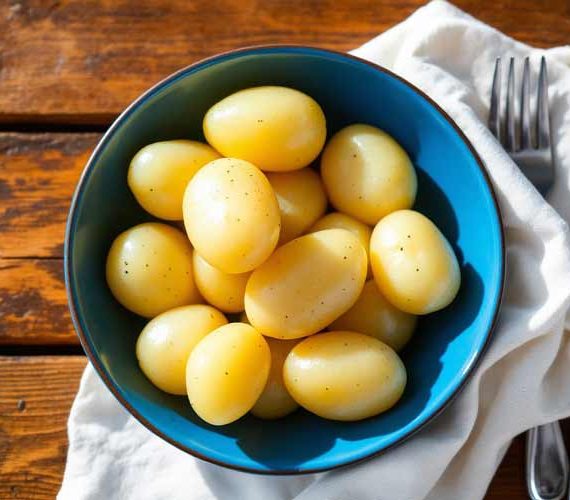 Gekookte aardappelen opwarmen