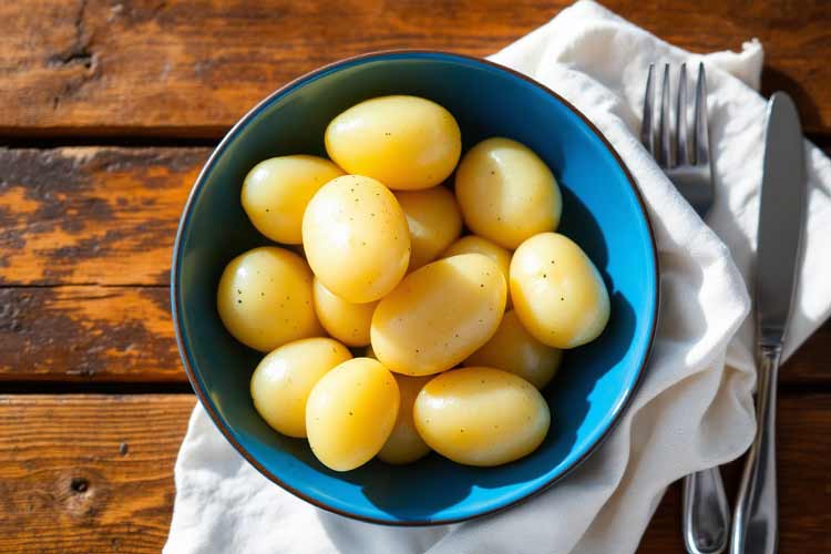 Gekookte aardappelen opwarmen