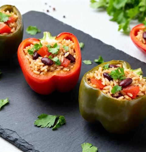 Gevulde paprika opwarmen