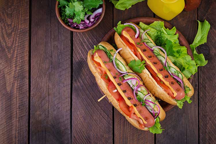 Hotdog opwarmen
