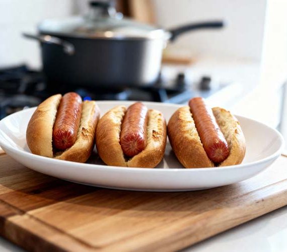 Hotdog opwarmen