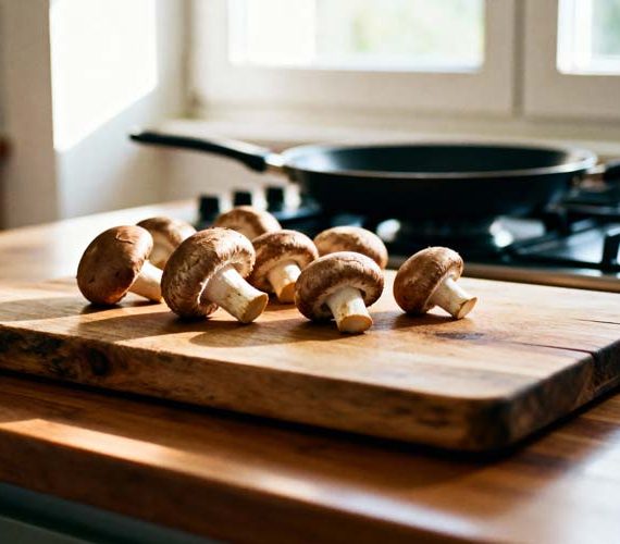Kastanjechampignons bakken