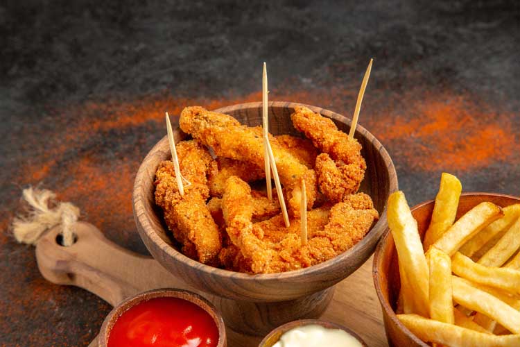 Kipfingers frituren