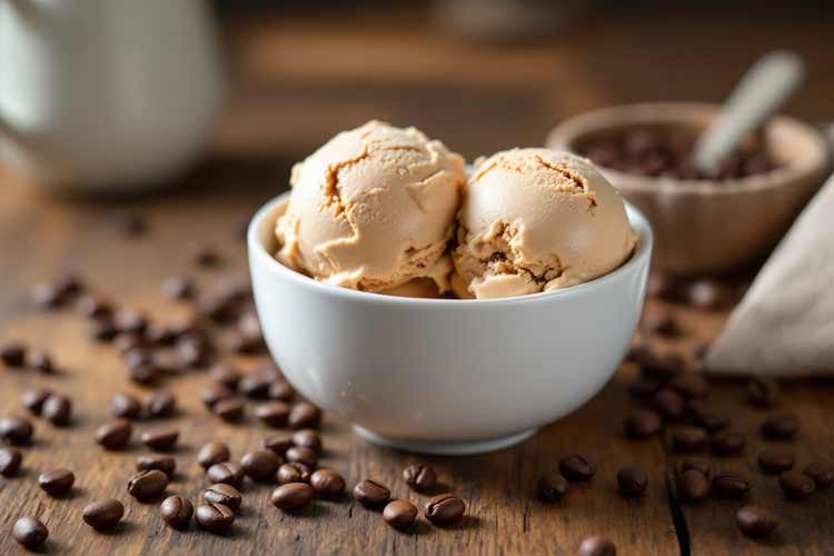 Koffie ijs maken