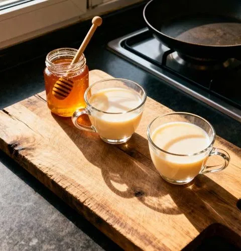 Warme melk met honing maken
