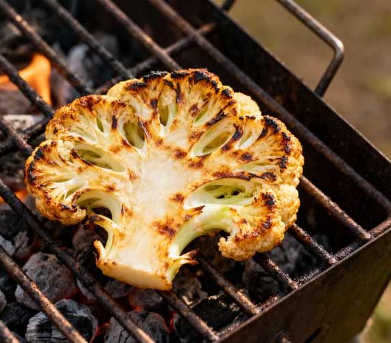 Bloemkoolsteak op de bbq