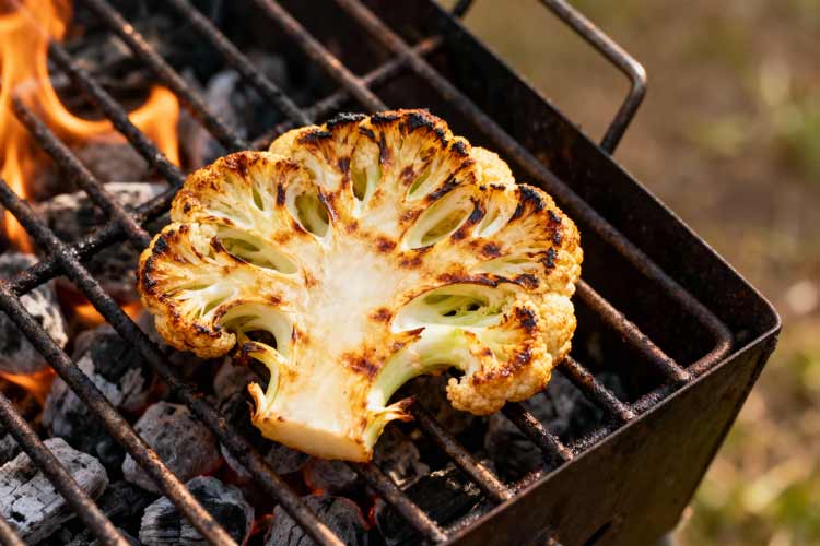 Bloemkoolsteak op de bbq