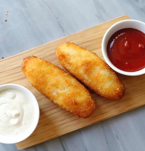 Corndog frituren