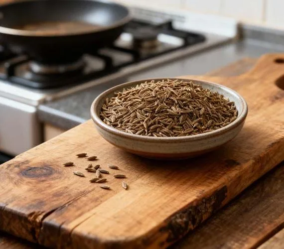 Komijnzaad roosteren