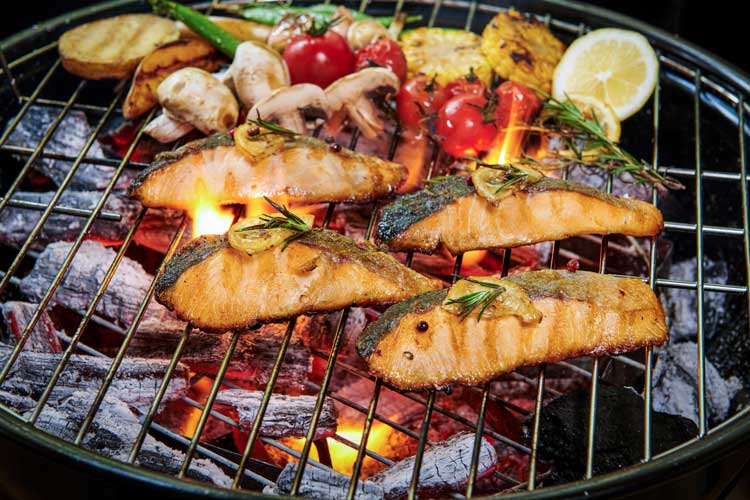 Zalm op de bbq