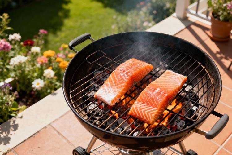Zalm op de bbq