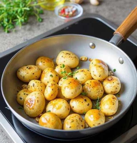 Krielaardappelen bakken