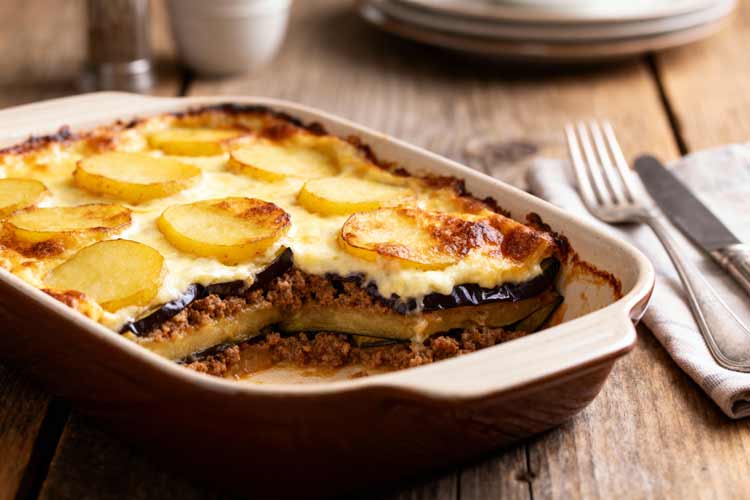 Moussaka opwarmen