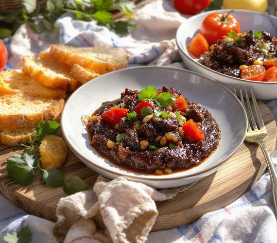 Rundergoulash met chocolade mken