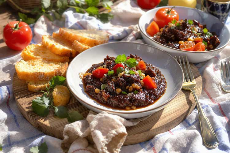 Rundergoulash met chocolade mken