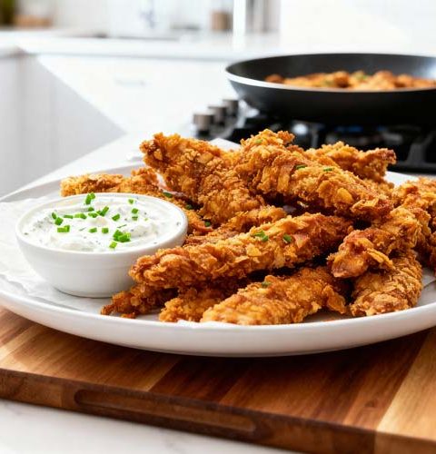 Chicken strips maken