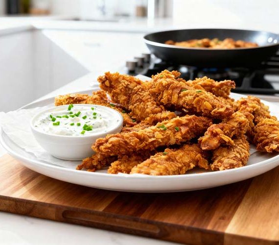 Chicken strips maken