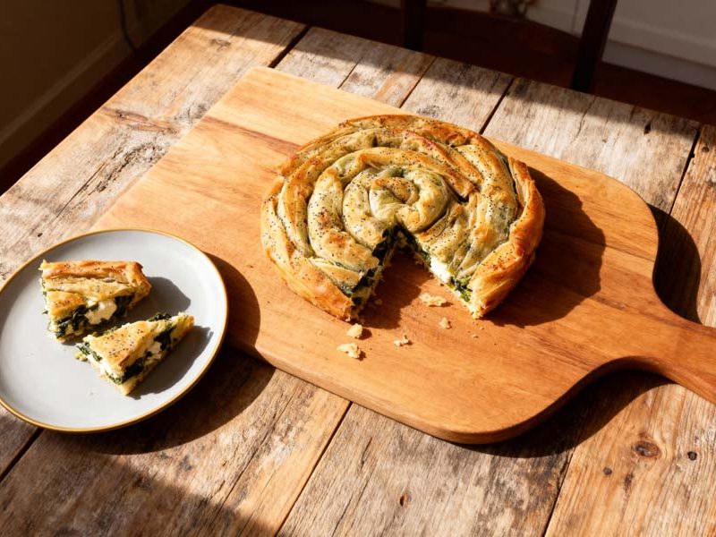 Börek met feta en spinazie maken