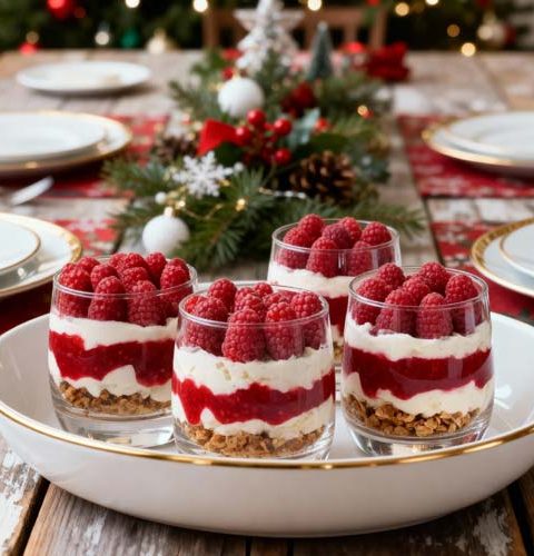 Cheesecake in een glas met framboos maken