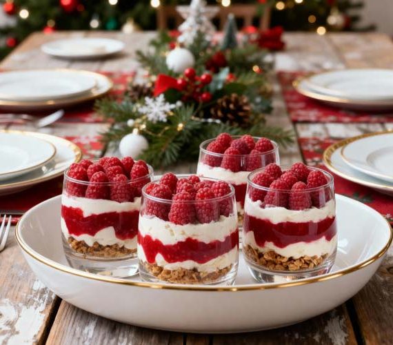 Cheesecake in een glas met framboos maken