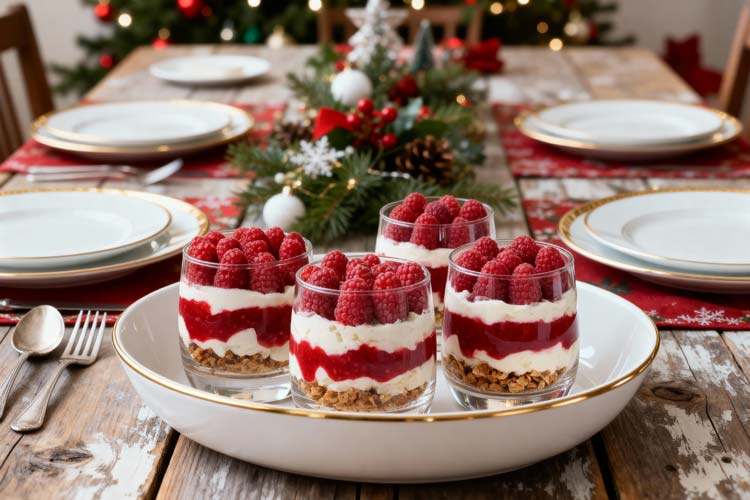 Cheesecake in een glas met framboos maken