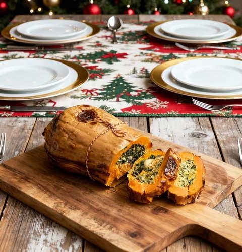 Pompoenrollade bakken