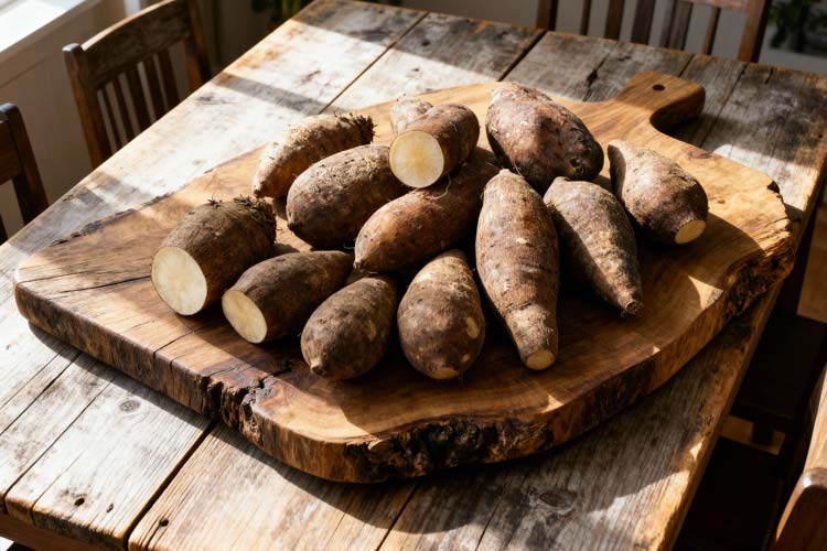 Yacon bakken, Yacon chips maken