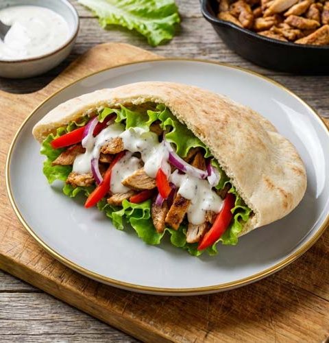 Broodje shoarma bakken