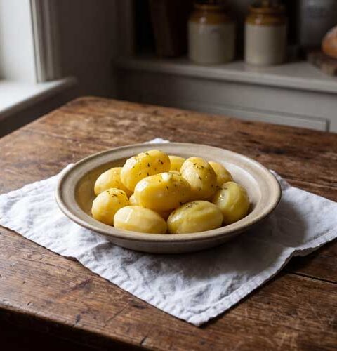 Gekookte aardappelen opwarmen