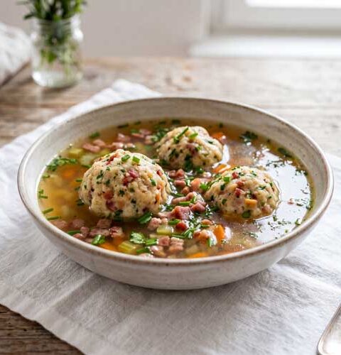 Speckknödelsuppe maken