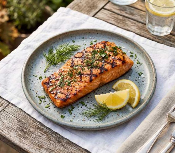 Zalm op de bbq