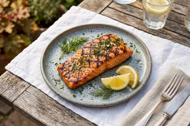 Zalm op de bbq