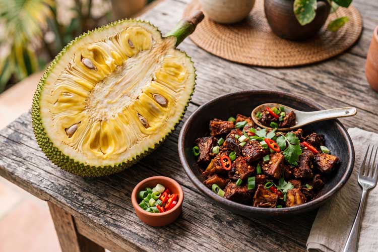 Jackfruit bakken