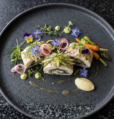 Visrollade bakken