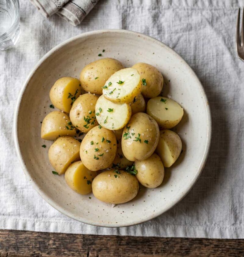 Aardappelen koken met zout en water