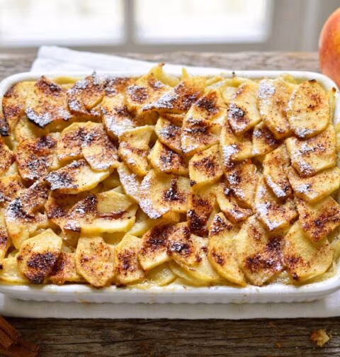 Appel vanille ovenschotel maken in een oven