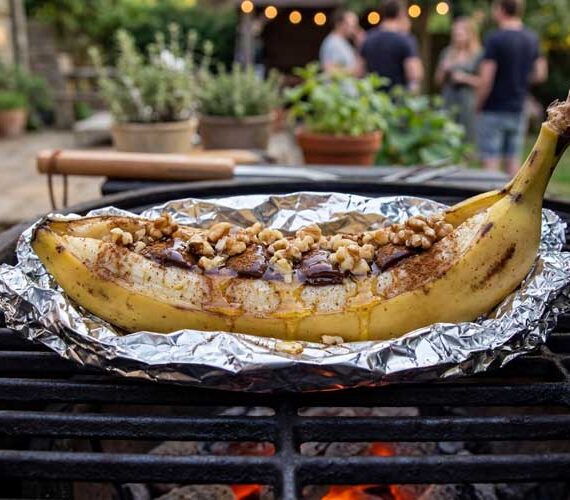 Banaan op de BBQ